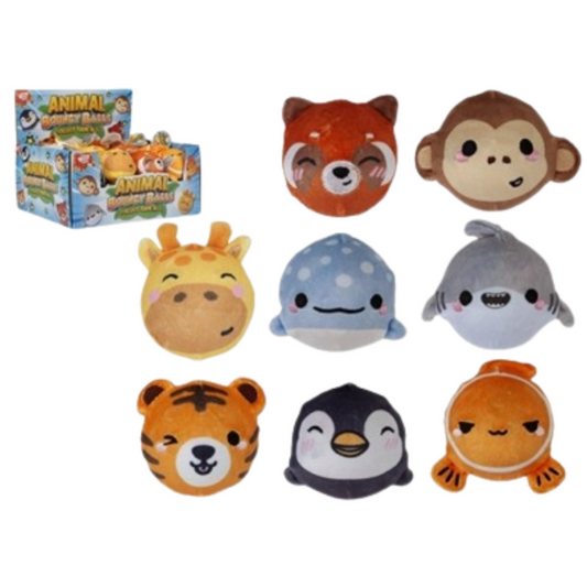 HI Bounce Animal Plush Ball 6.5cm